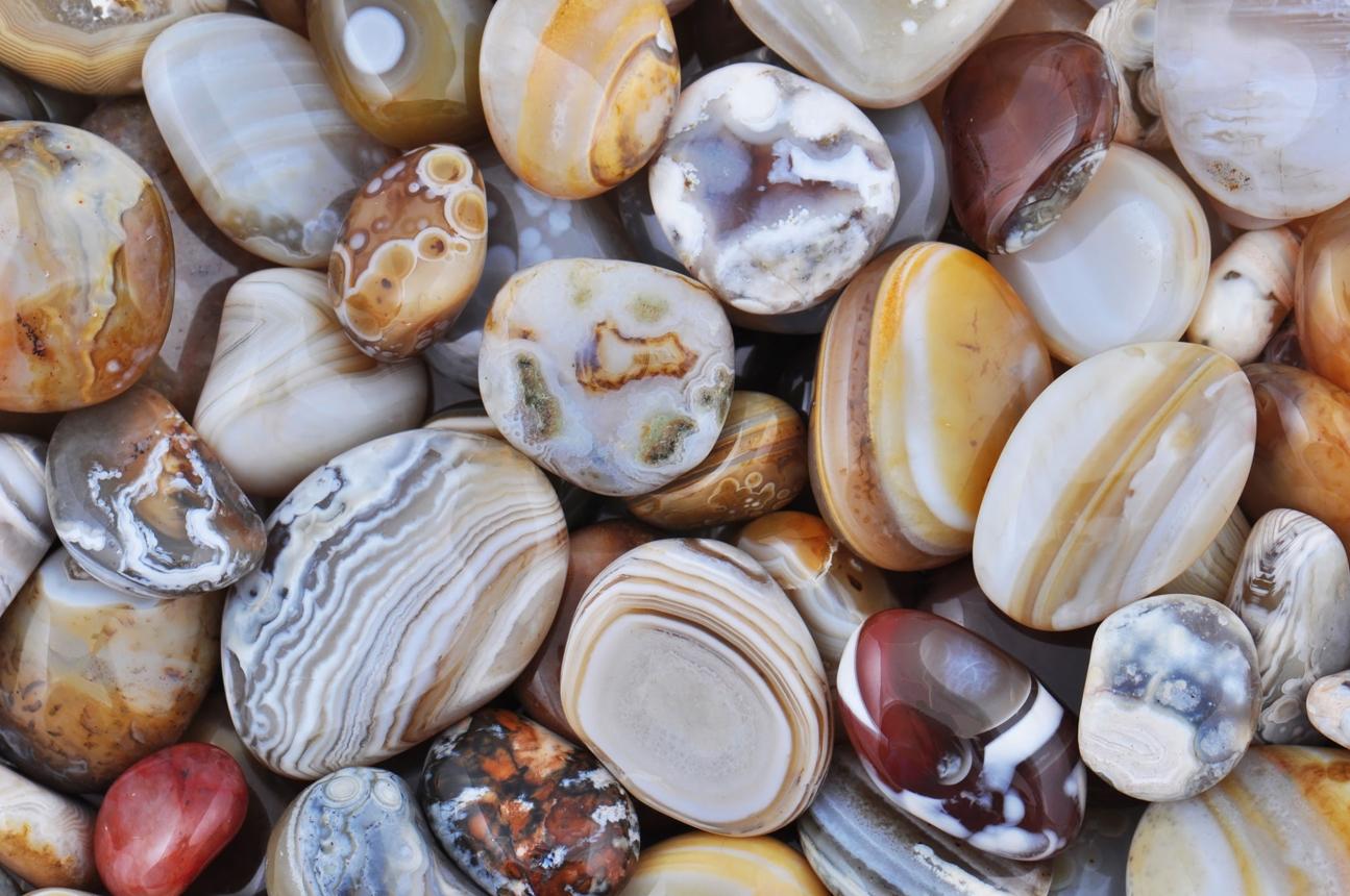 Polished agates