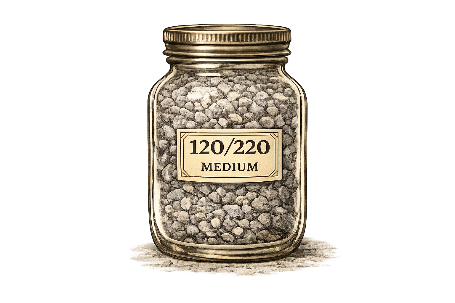 120/220 medium grit jar