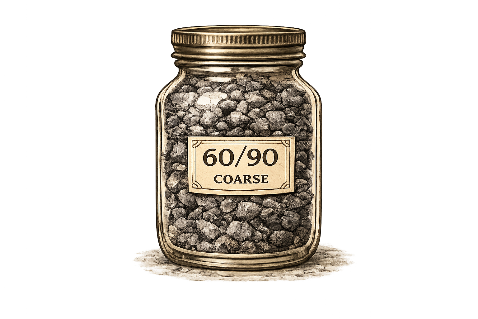 60/90 coarse grit jar